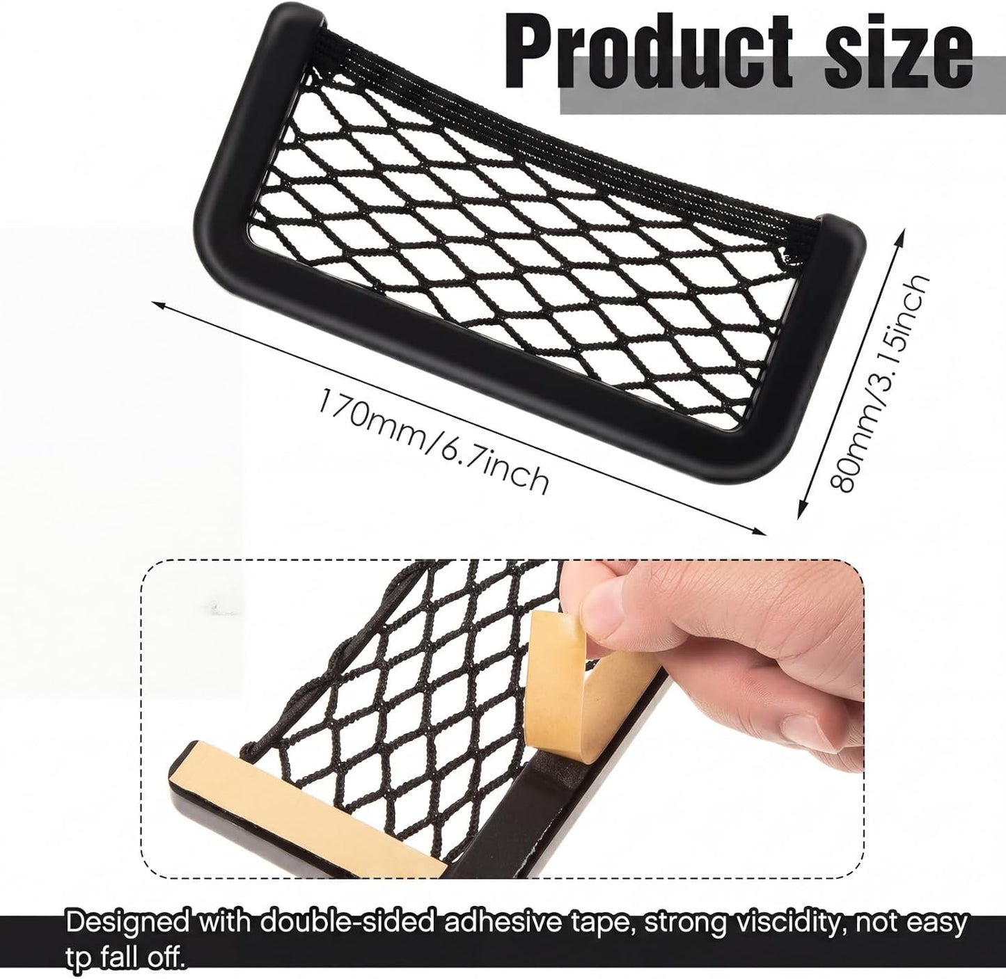 Adhesive Car Storage Net Bag