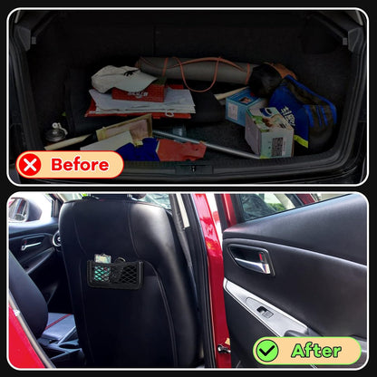 Adhesive Car Storage Net Bag