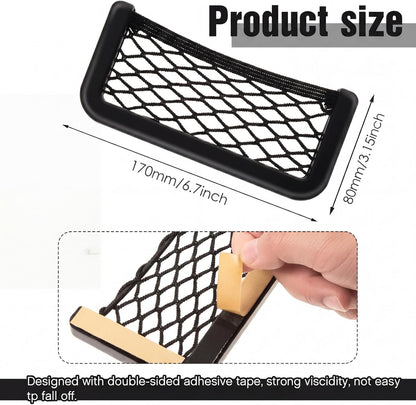 Adhesive Car Storage Net Bag