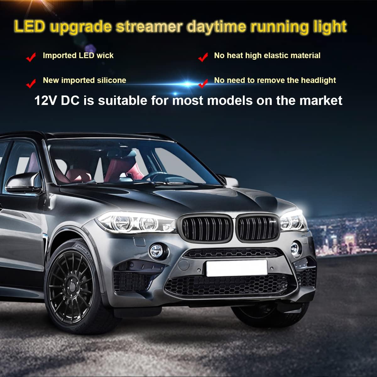 2pcs Car LED Headlight Strips