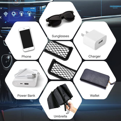 Adhesive Car Storage Net Bag