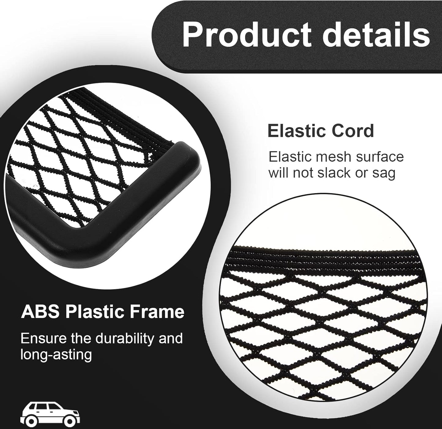Adhesive Car Storage Net Bag