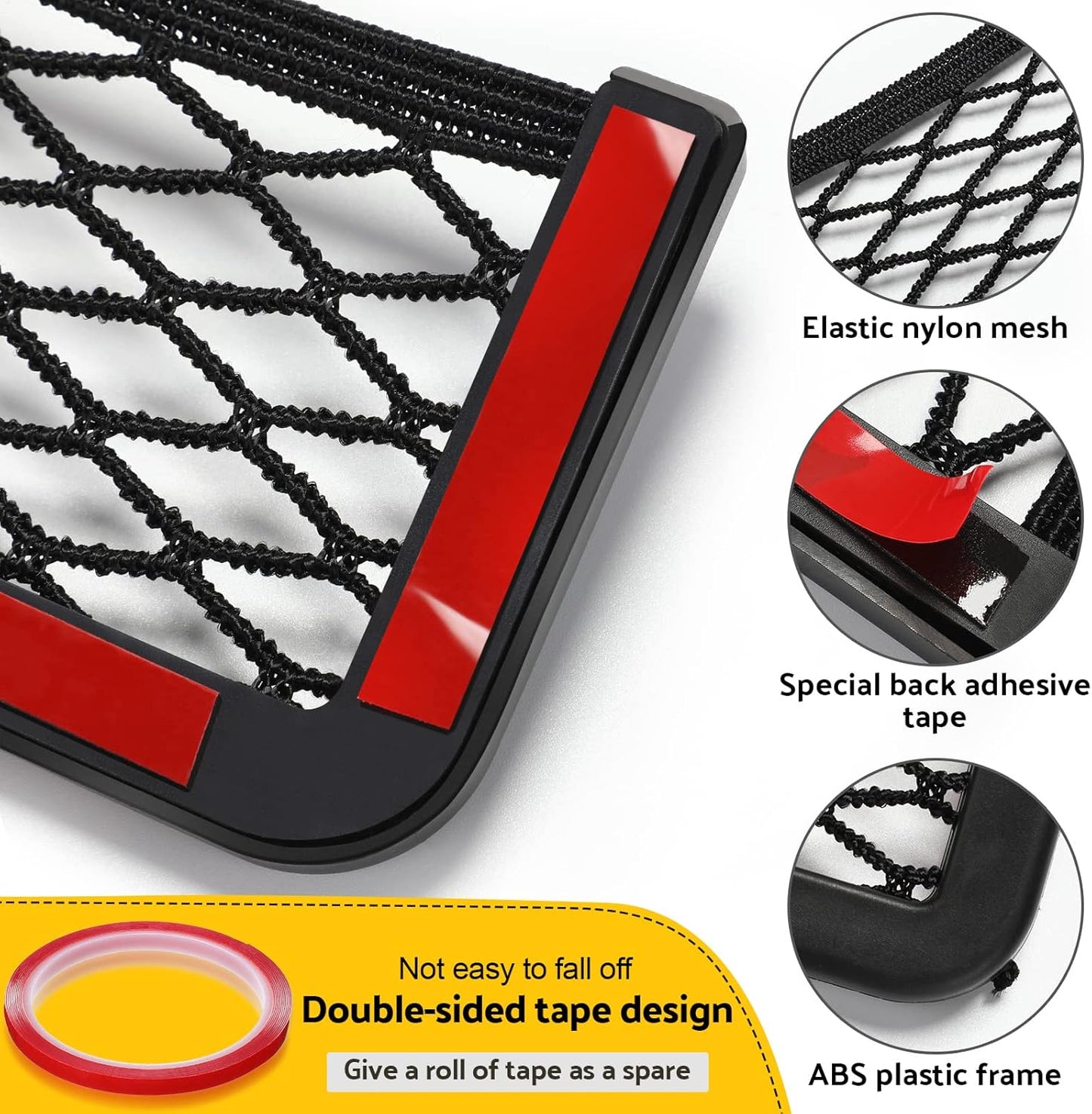 Adhesive Car Storage Net Bag