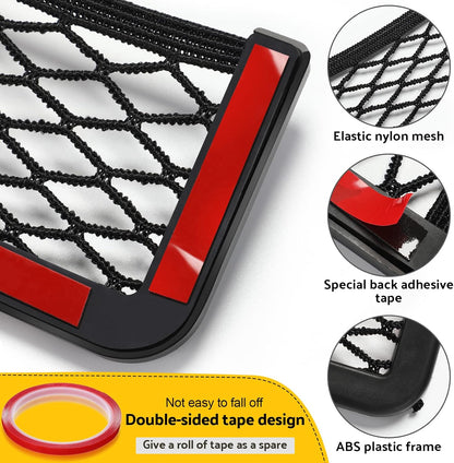 Adhesive Car Storage Net Bag
